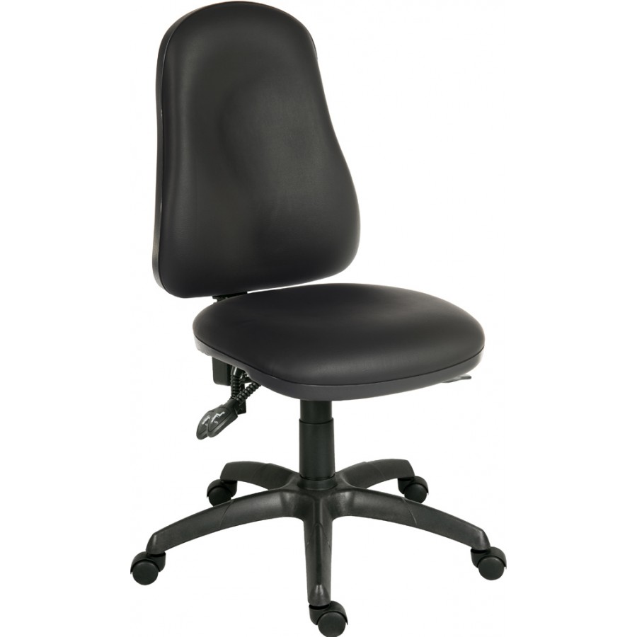 Ergo Comfort Black Leather Wipe Clean Operator Chair